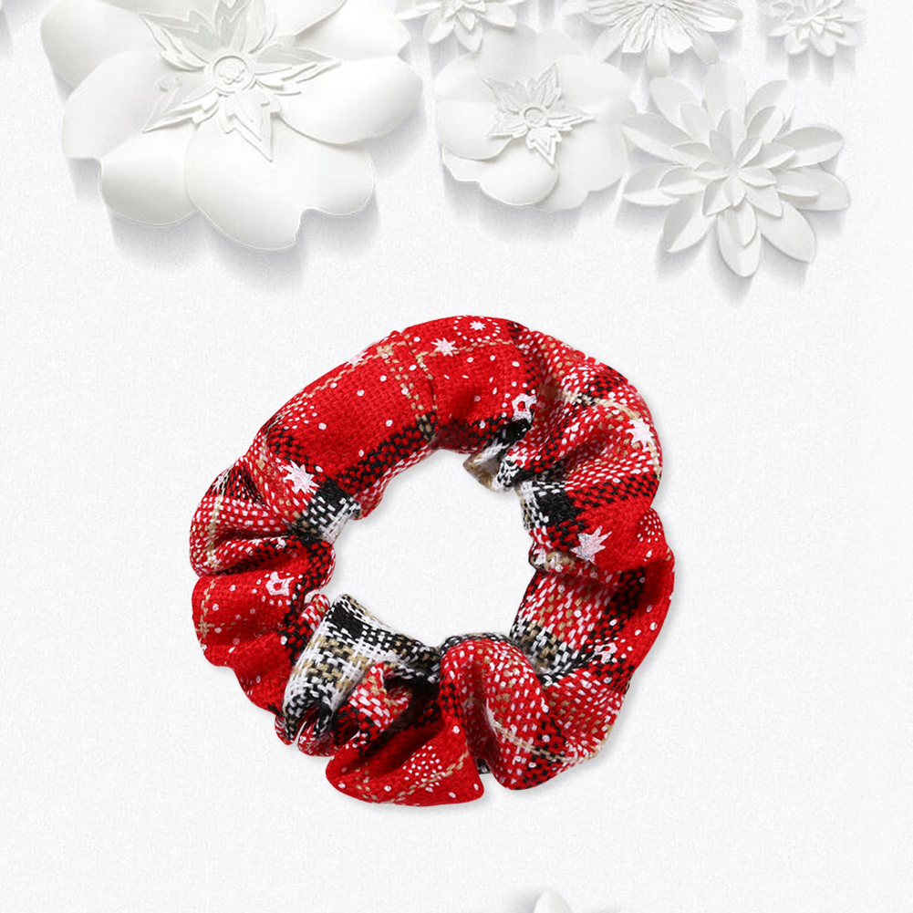 

Christmas Scrunchies Women Girl Elastic Hair Rope Tie Plaid Ponytail Holder, C05-02-41, 501 Original