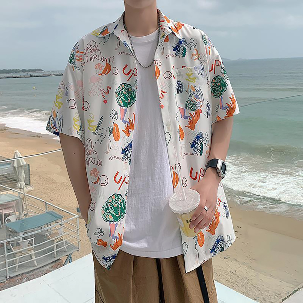 Beach Casual Full Printed Hawaiian Short Sleeve Shirts