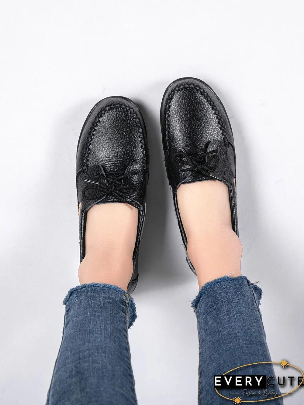 Retro Casual Simple Lace-up Flat Shoes