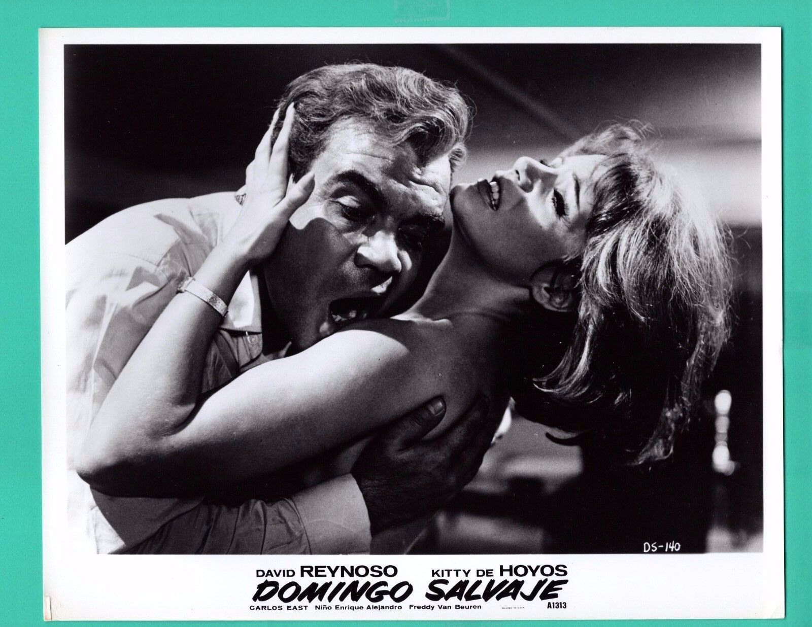 Original KITTY DE HOYOS Sexy DOMINGO SAVAJE Mexican Movie Photo Poster painting 1967 8x10