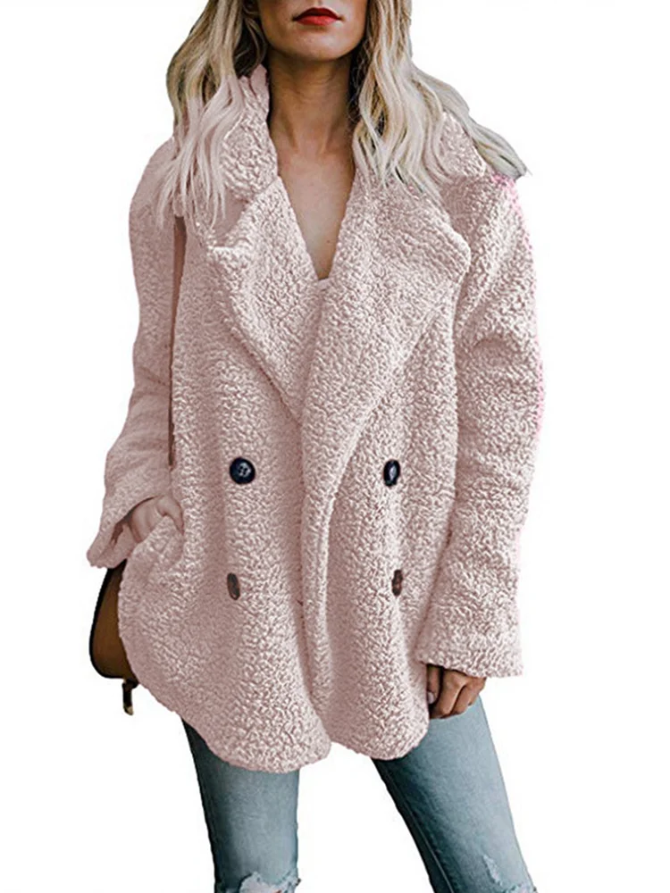 Buttoned Casual Quilted Coat