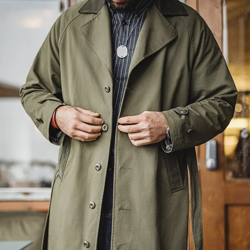 Men's Vintage Workwear Trench Coat