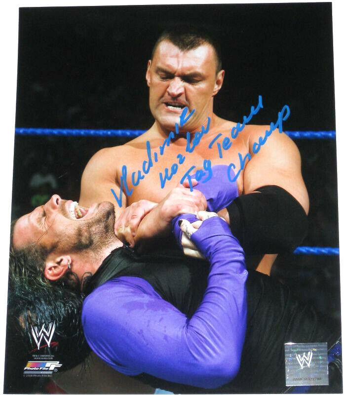 WWE VLADIMIR KOZLOV HAND SIGNED AUTOGRAPHED 8X10 Photo Poster painting WITH PROOF AND COA VER 2