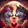 Diamond Painting-DIY Full Round Drill Wolf(40x40cm)
