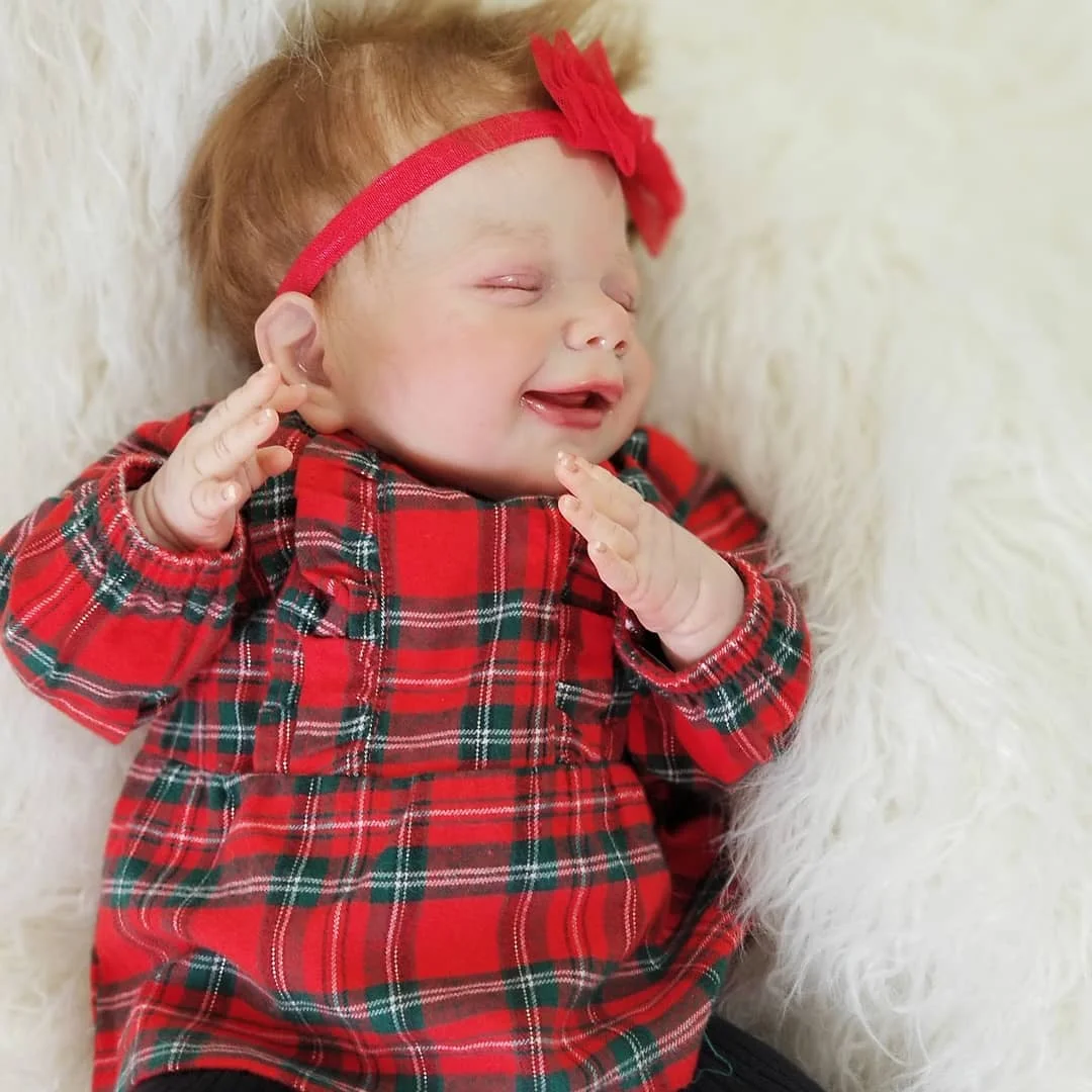 [Christmas Gift Offer] 20"  Handmade Smile with  Eyes Closed Silicone Vinyl Reborn Baby Girl Doll Aileen -Creativegiftss® - [product_tag] RSAJ-Creativegiftss®