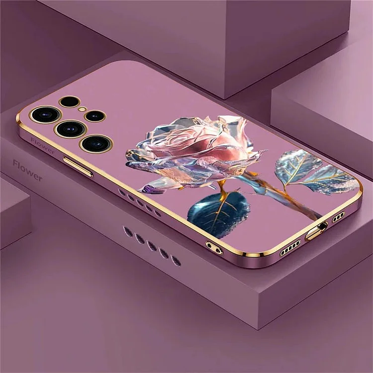 Electroplated Rose Flower Case For Samsung  Etrgadget- Smartphone Cases & Covers | Accessories