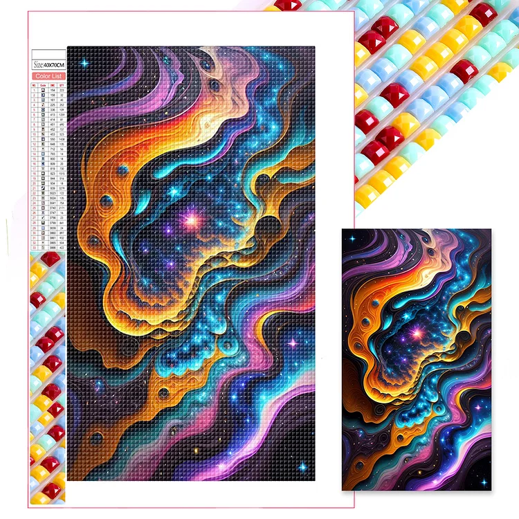 Starry Sky Waves 40*70CM (Canvas) Full Square Drill Diamond Painting gbfke