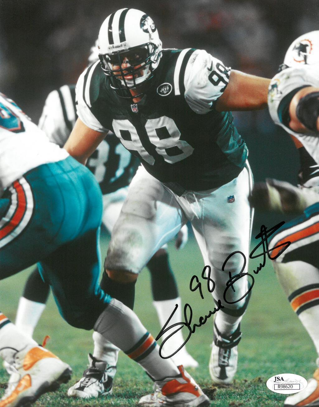 Shane Burton Signed NY Jets Authentic Autographed 8x10 Photo Poster painting JSA #R98620