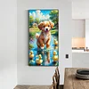 Diamond Painting -DIY Full Round Drill Dog Playing(40*70CM)