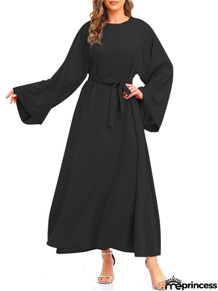 Women's Muslim Liturgical Spring Fall Middle Eastern Dresses