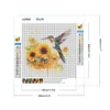 Diamond Painting-DIY Full Round Drill Sunflower Hummingbird(35x35cm)