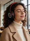 Bluetooth-compatible 5.3 Wireless Over Ear Headset with Colorful LED Lights Wireless Headphones HiFi Stereo Headphones for Classroom Home Office PC Mobile Phone Adults