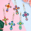 6pcs/set Cross Diamond Painting Keychain DIY Diamond Mosaic Kit Bag Pendant 