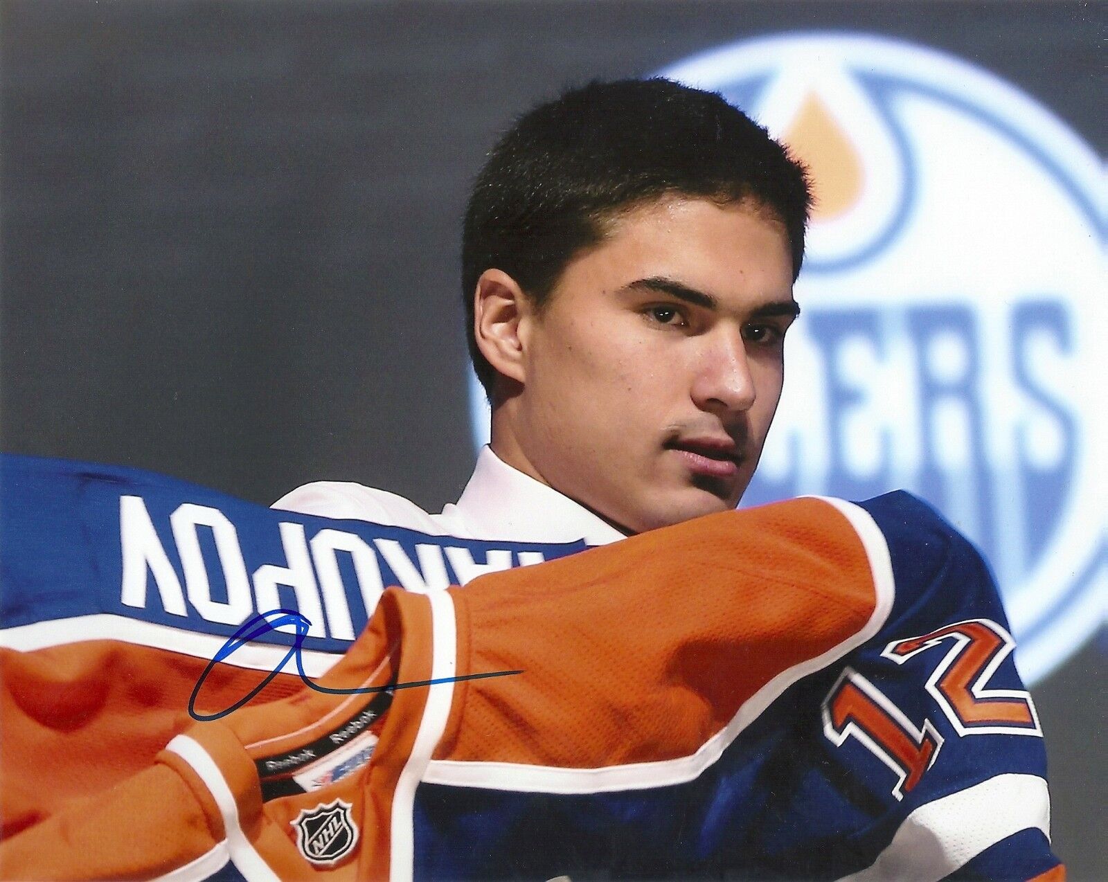 NAIL YAKUPOV 'EDMONTON OILERS' 2012 #1 DRAFT PICK SIGNED 8X10 PICTURE 3 *COA