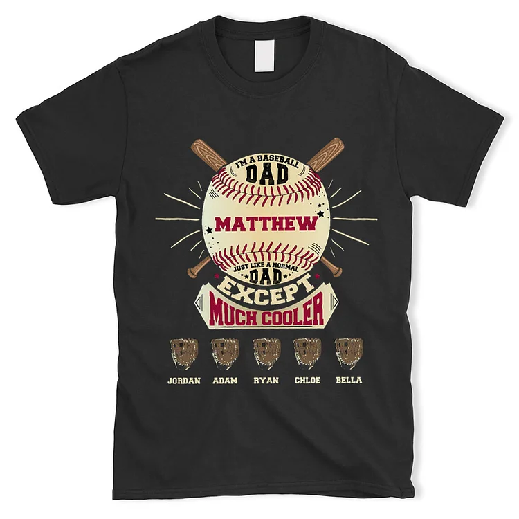 Personalized I'm a Baseball Dad Tee[personalized name blankets][custom name blankets]