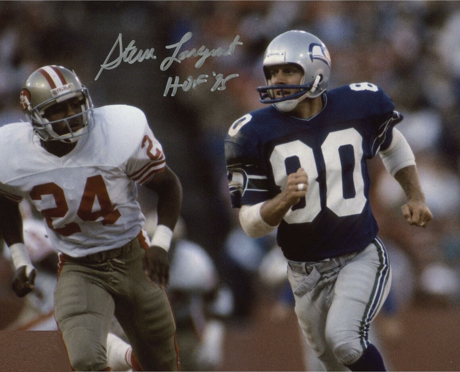 Steve Largent Autographed Signed 8x10 Photo Poster painting ( HOF Seahawks ) REPRINT