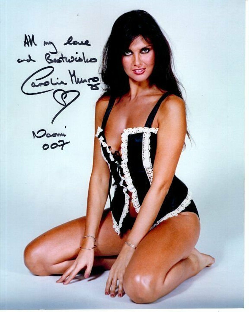 Caroline munro signed autographed the spy who loved me naomi 8x10 Photo Poster painting