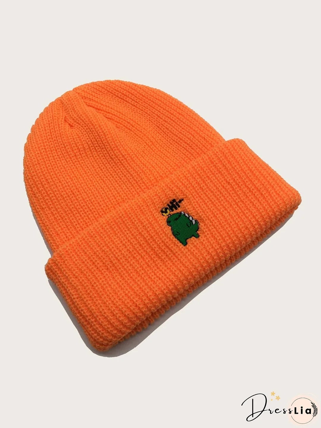 Cartoon Embroidered Beanie for Women
