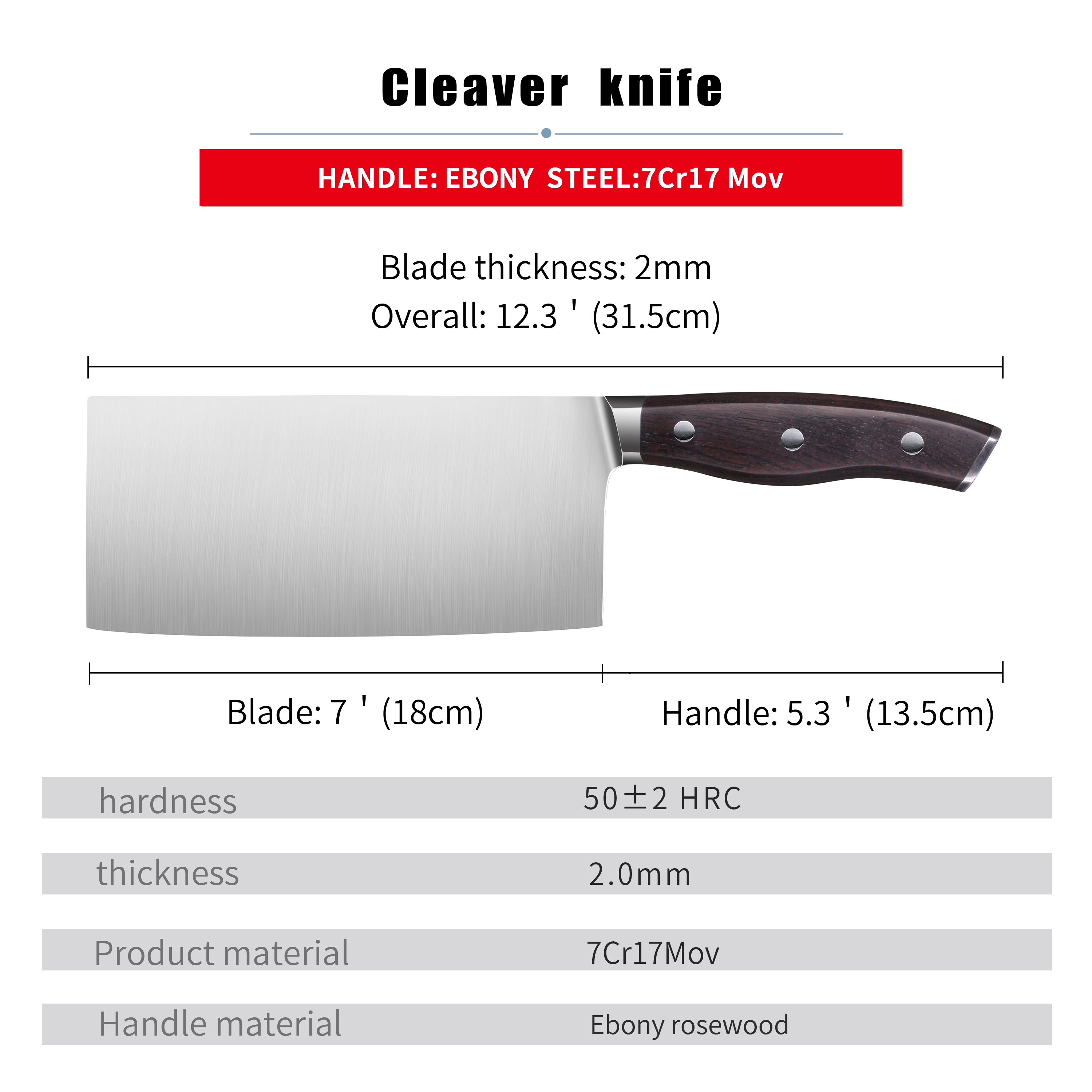 Chef knife  7Cr17mov  Stainless Steel Kitchen GoodsProfessional Cooking Tool eprolo James Yang