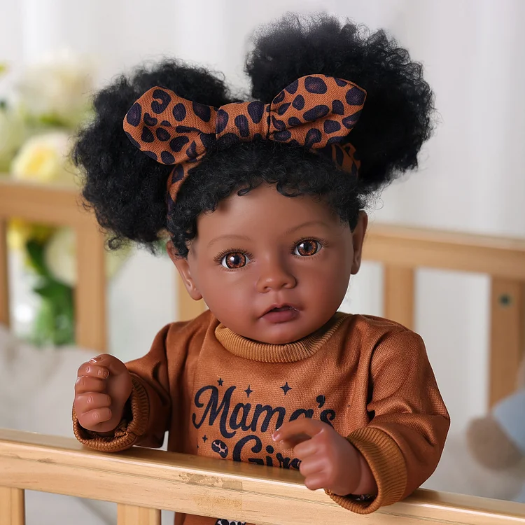 Babeside Quiet Reborn Baby Daisy 20'' Toddler Girl  African American Best Gift for Kids
