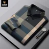 Men's Striped Plaid Business Shirt