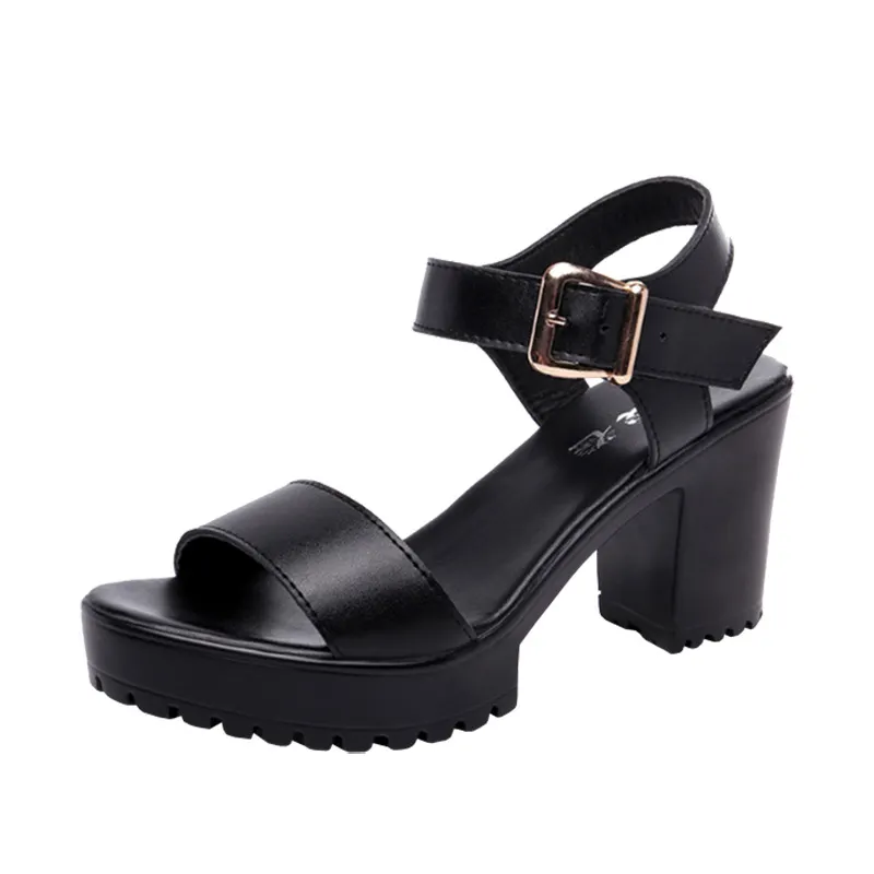 Breakj Breakj And Thick Waterproof Table Sandals Women High Heel With Heel Toe Model Show Shoes Buckle With Fish Mouth Sandals Shoes Women
