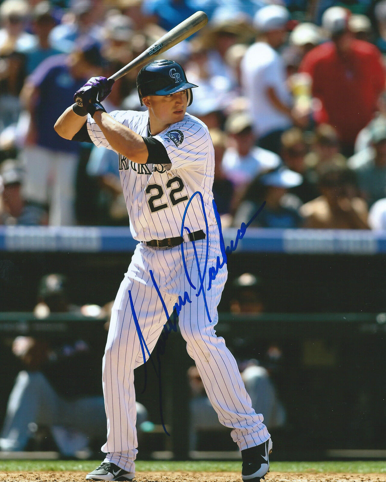 **GFA Colorado Rockies *JORDAN PACHECO* Signed 8x10 Photo Poster painting J7 COA**