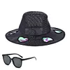 Straw Beach Sun Hat with Adjustable Chin Strap Wide Brim Sun Beach Hat for Beach