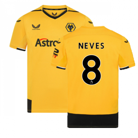 Wolves FC Rúben Neves 8 Home Shirt Kit 2022-2023