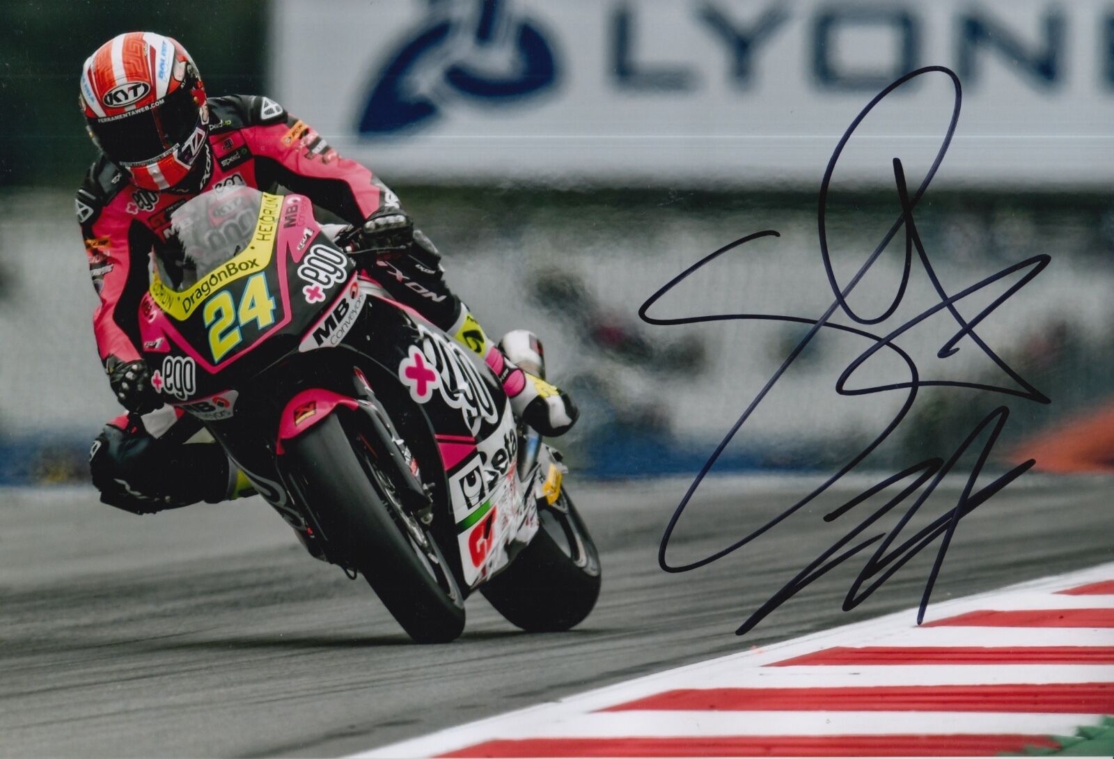 Simone Corsi Hand Signed 12x8 Photo Poster painting Speed Up Racing 2016 Moto2 MOTOGP.