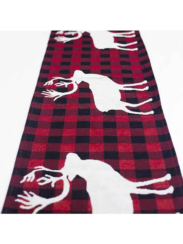 Christmas Table Runner Red Christmas Tablecloth Christmas Decoration-elleschic