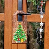 DIY Christmas Candle Flower Diamond Painting Door Handle Hanging Sign Kit