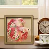 Diamond Painting Special Shaped Drill Roses and Goldfish With Frame(8.46x8.46inch)