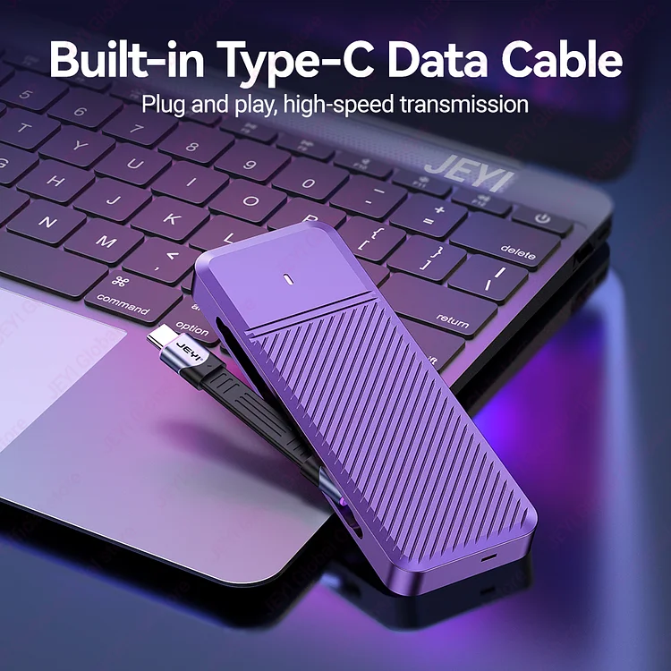 JEYI 22110 M.2 NVME NGFF Enclosure, USB 3.2 Gen2 Type-C 10Gbps SSD