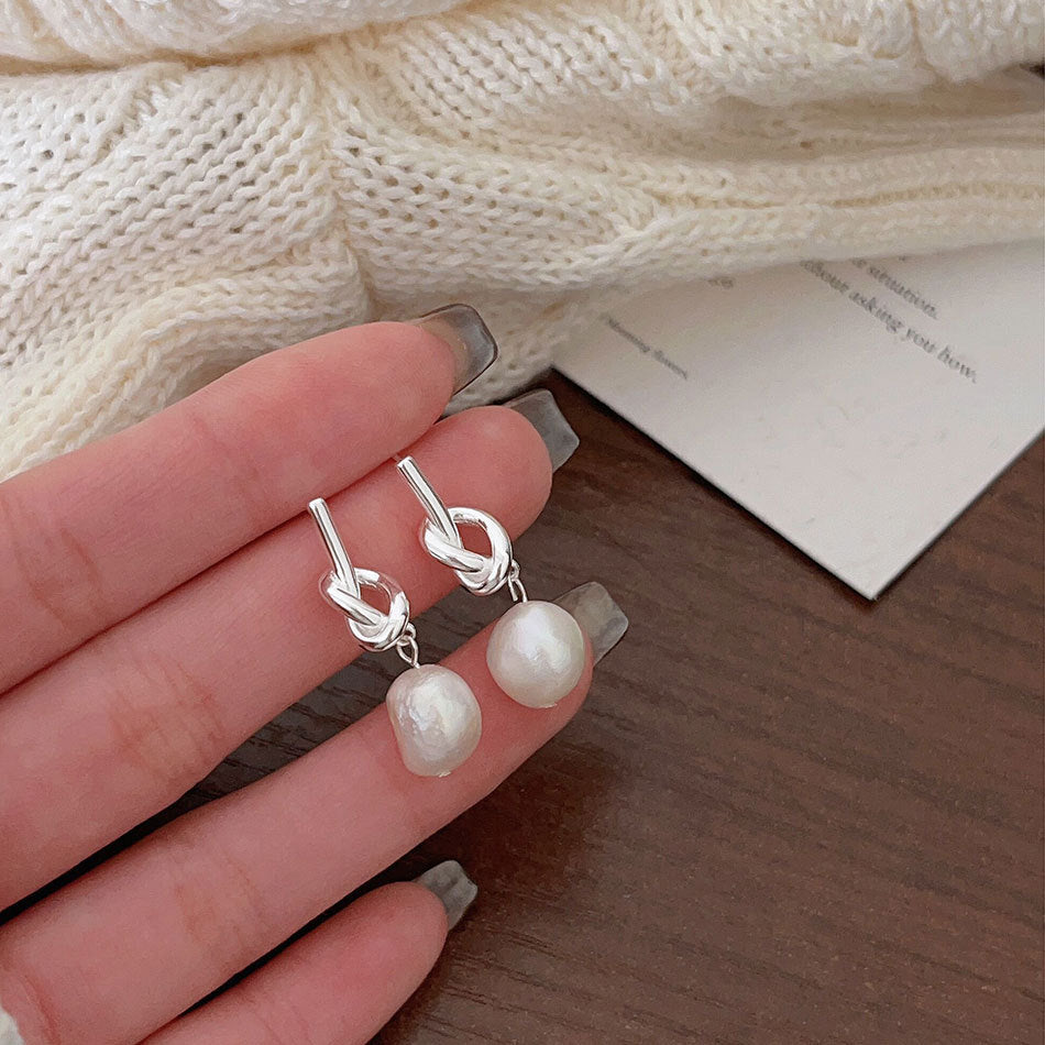 925 Sterling Silver Korean Chamfered Cube Text Letter Number Silver Electroplating Stud Earrings