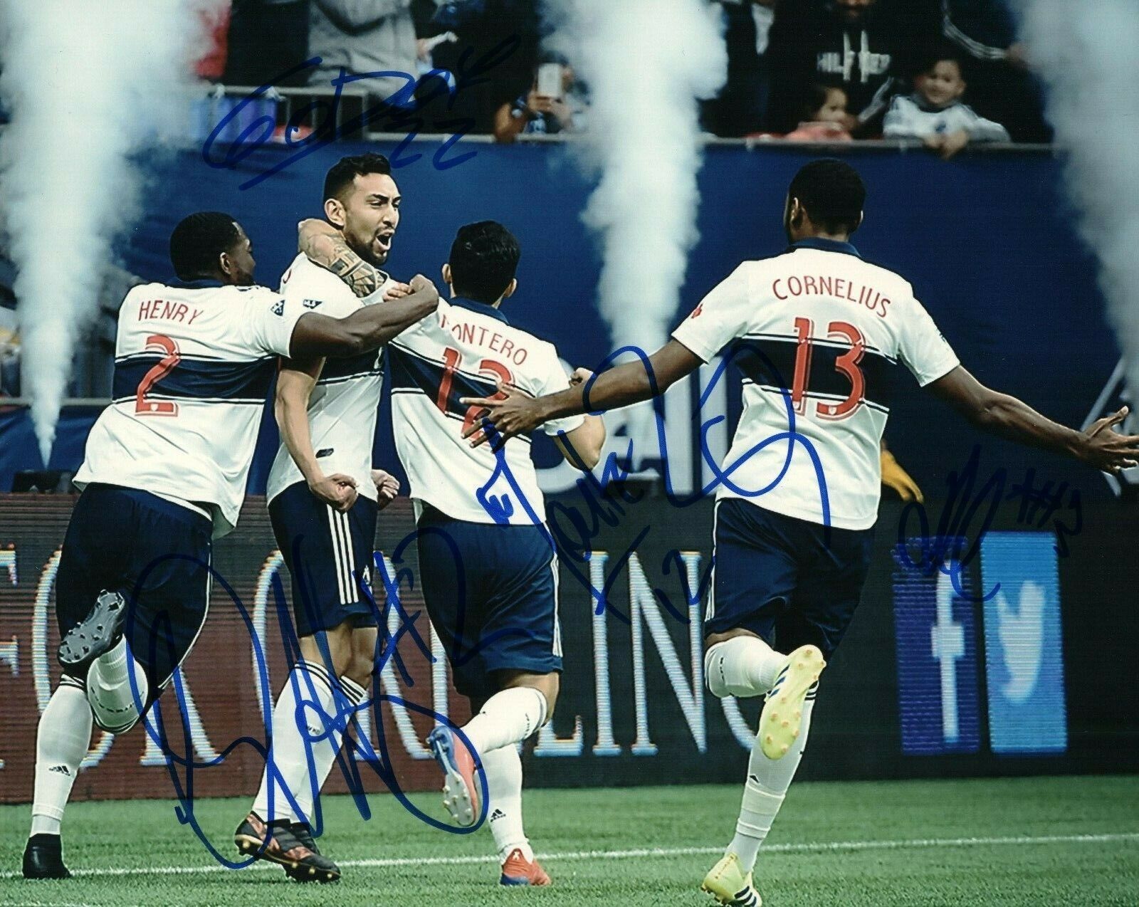 Vancouver Whitecaps Henry Cornelius Montero Godoy Autographed 8x10 MLS Photo Poster painting COA