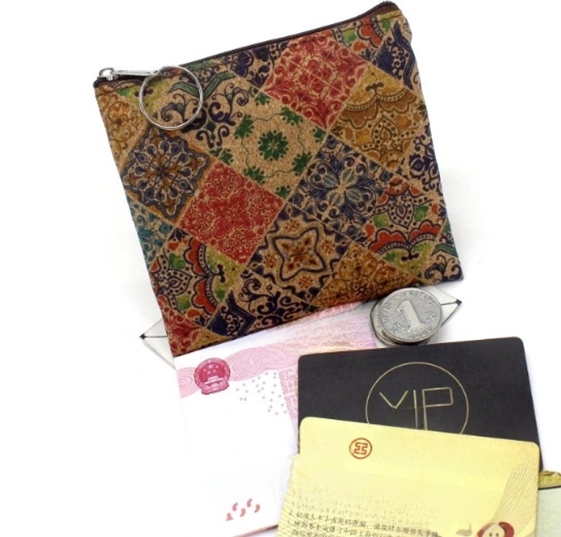 Women’s Geometric Woven Fabric Zipper Coin Purses