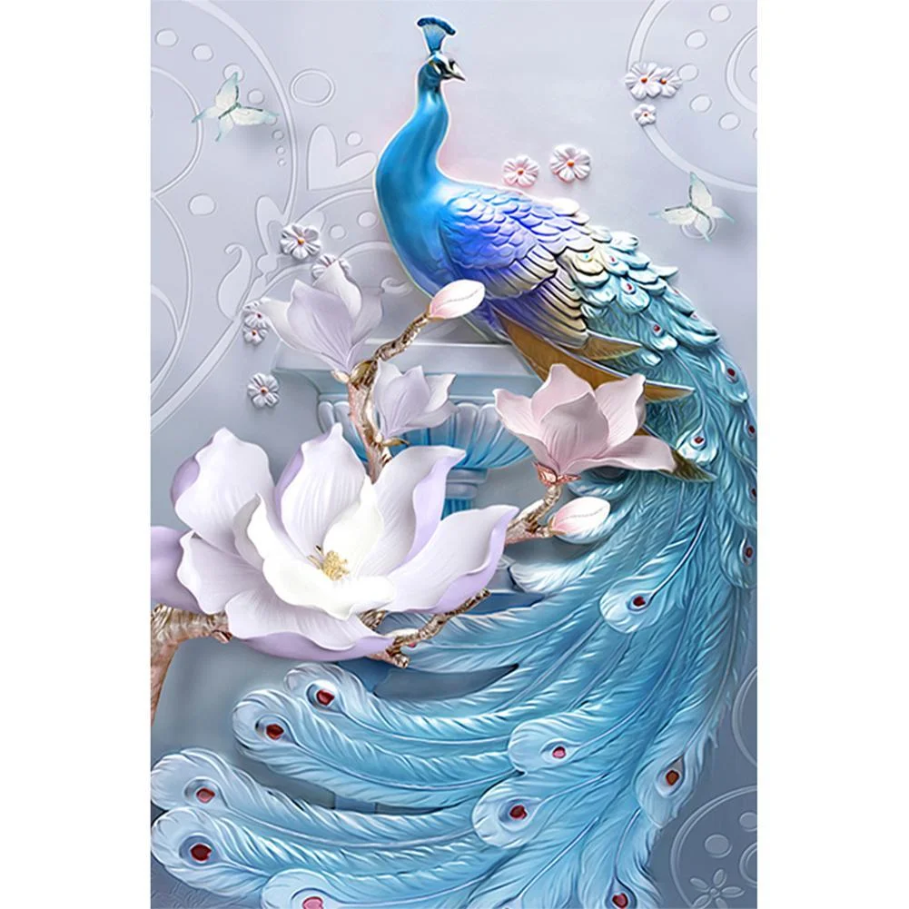 Diamond Painting - Full Round Drill - Fantasy Peafowl(40*30cm)