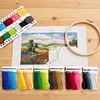 Friendship Bracelet String 6-Strand 120m Long DIY Hand Embroidery Threads Gradient Color Design for Bracelet DIY Crafts Sewing Embroidery Supplies