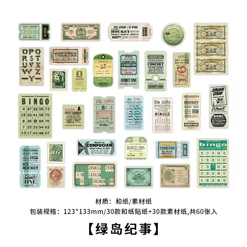 Vintage Creative Elements Notebook Decorative Stickers Hand Account Background Material Collage Material INS Style Stickers