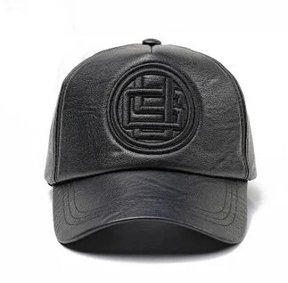 XEONGKVI Autumn Winter PU Leather Baseball Caps Brand Snapback Embroidery Letters Hip-hop Hats For Women And Men Casquette