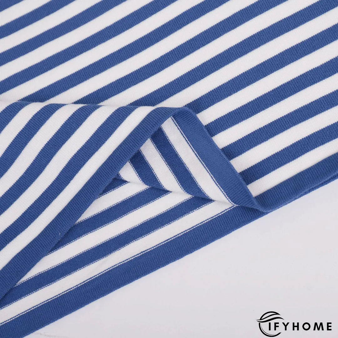 Casual Vintage Crew Neck Knitted Striped shirt & Top | IFYHOME