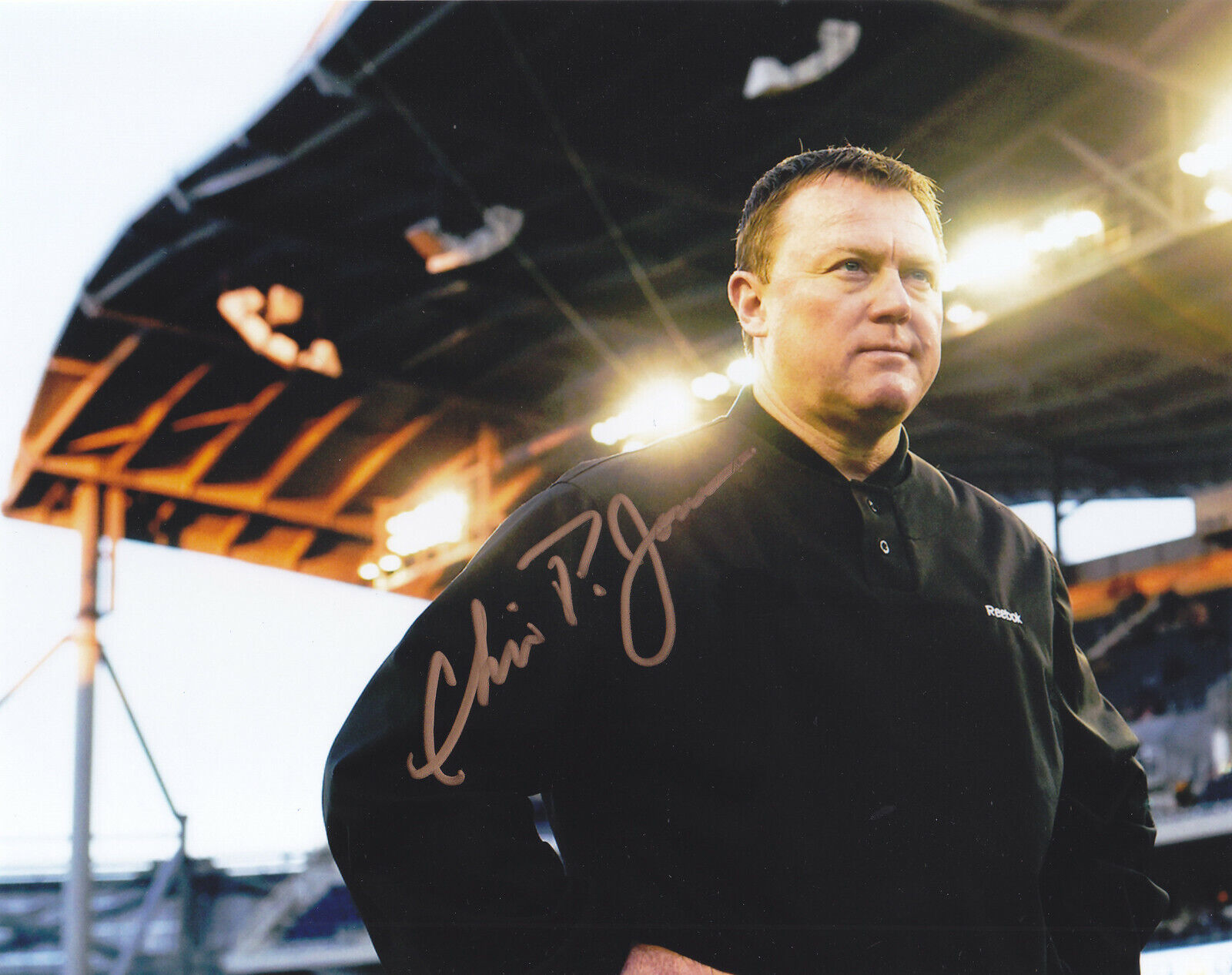 CHRIS JONES SIGNED AUTOGRAPHED SASKATCHEWAN ROUGHRIDERS 8X10 EXACT PROOF