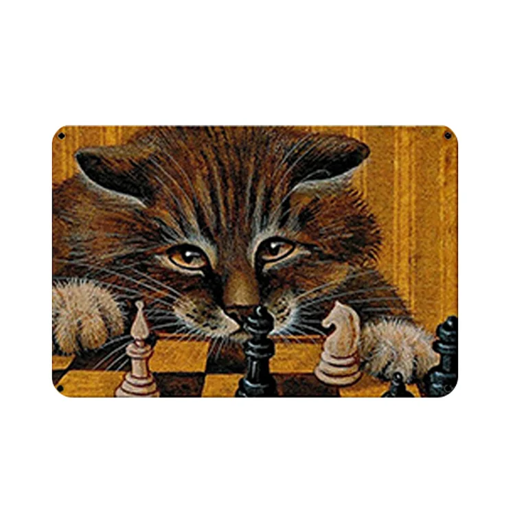 Smirking Cat - Vintage Tin Signs/Wooden Signs - 7.9x11.8in & 11.8x15.7in