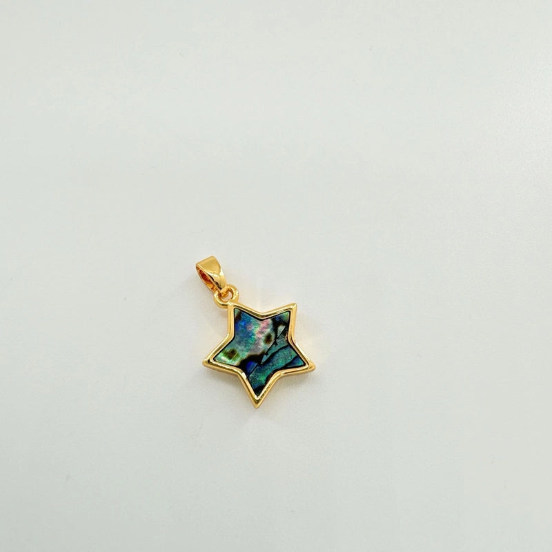 1 Piece Copper Shell Abalone Shell Pentagram Pendant Jewelry Accessories