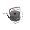 1.1L Teapot Coffee Pot with Wood Handle Aluminum Alloy Tourist Cookware Supplies