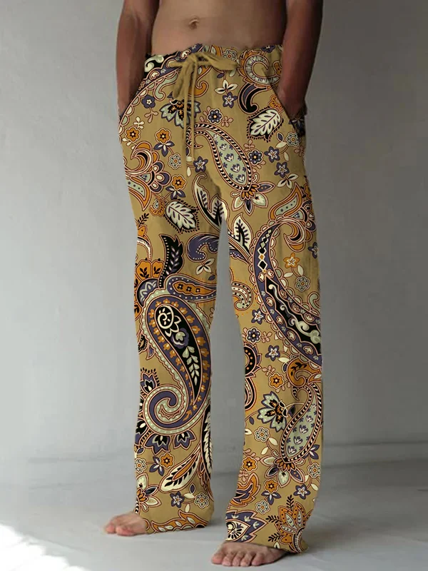 Men's Paisley Pattern Art Print Casual Pants