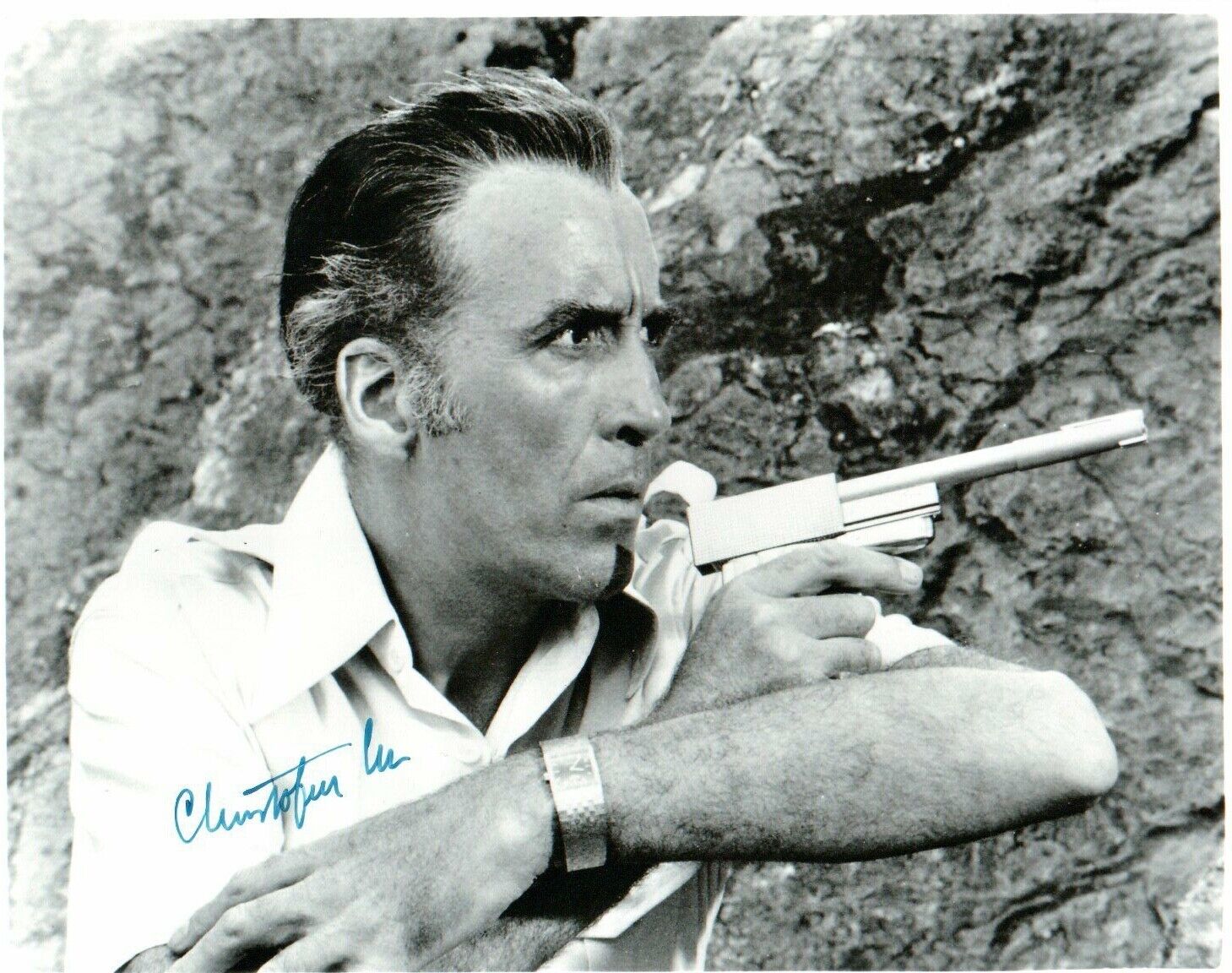 Genuine Signed Christopher Lee Photo Poster painting 10 x 8 Photo Poster painting James Bond Autograph Coa 007