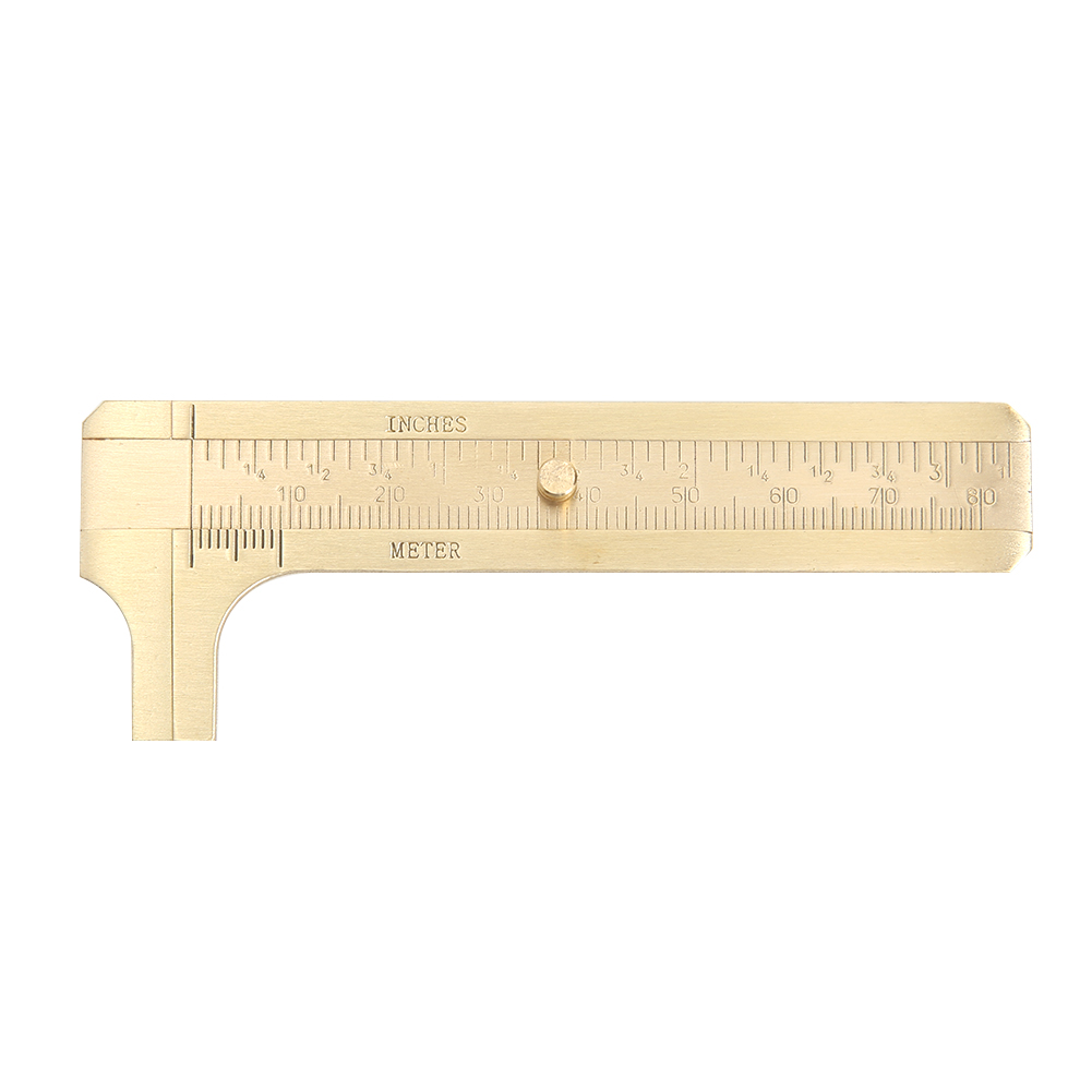 

Brass Vernier Calipers Dual-Scale Sliding Gauge Pocket Portable Ruler, 501 Original