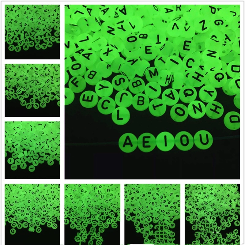 100 PCS/Package Arylic Letter Beads